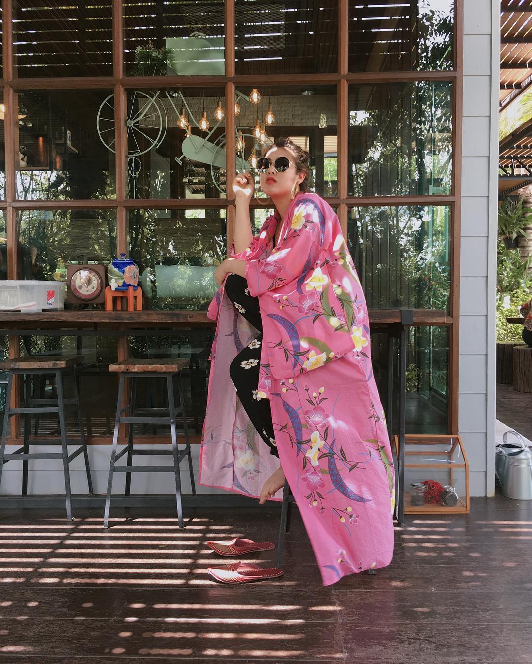 Customer wearing Sumo Vintage